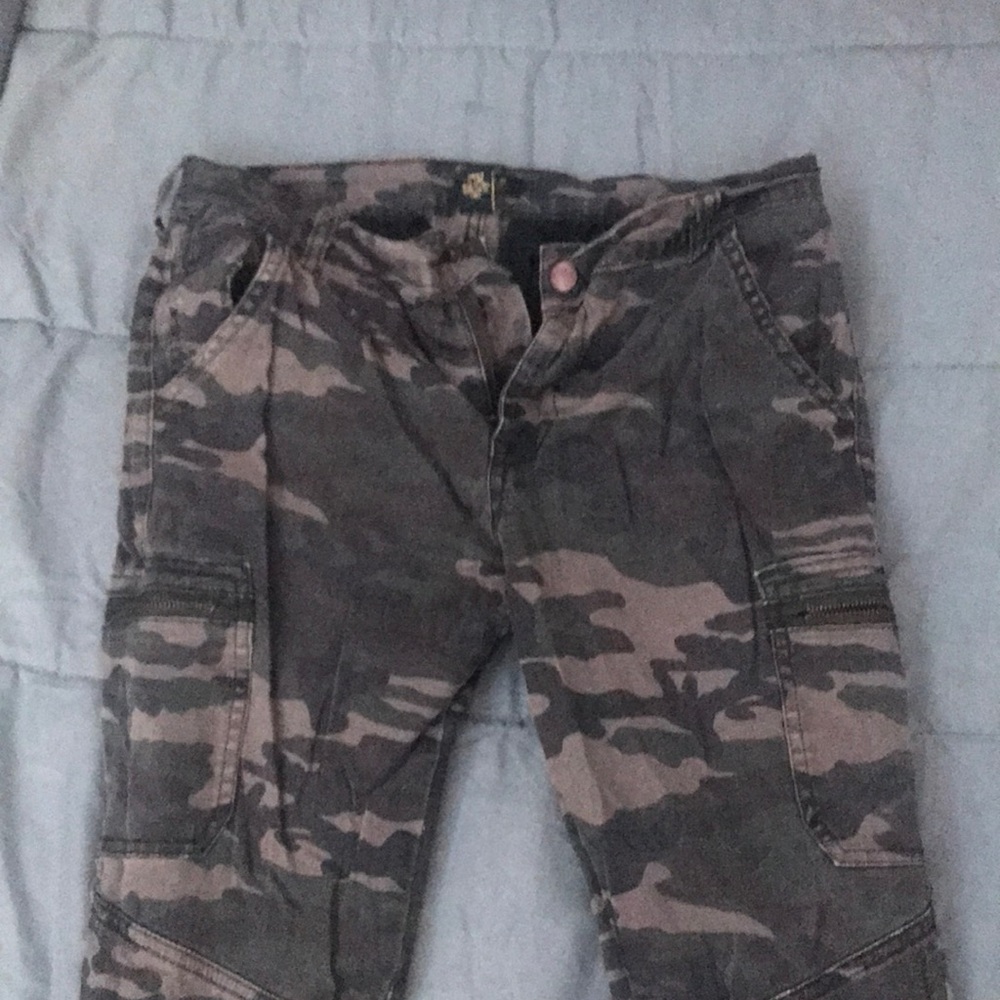 Military print zip up